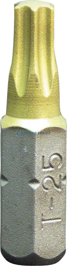 TOP-CLASS Torx bit 1/4" x 25 mm, TiN, T15 / 25mm