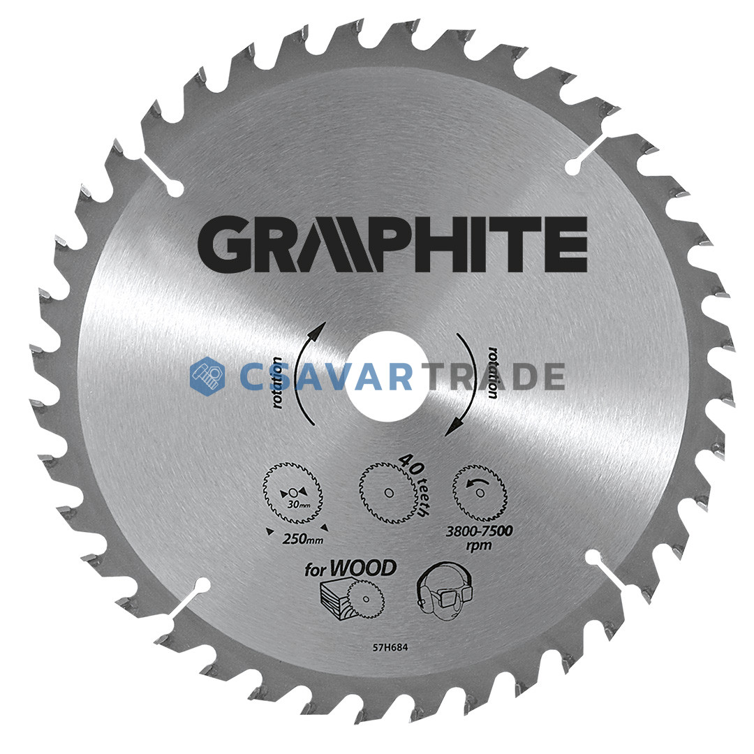 GRAPHITE - Körfűrészlap, 18 fogas, 160x30mm