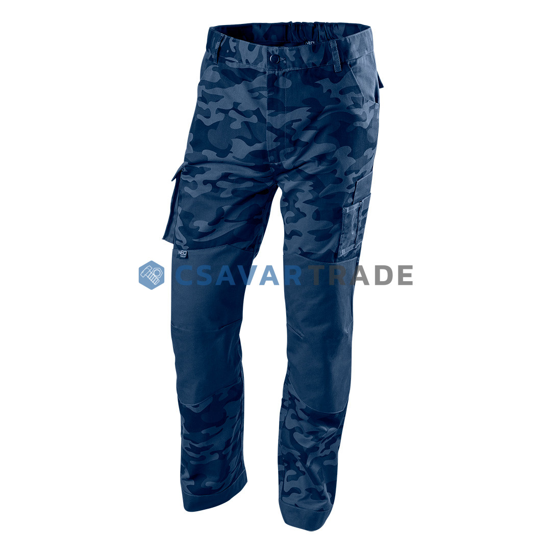 NEO - Férfi munkásnadrág, Camo Navy line, S